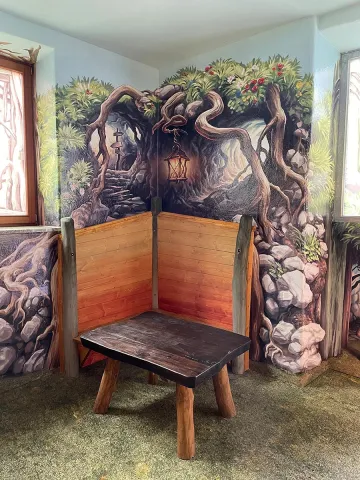 Indoor-Spielanlage Murmeltierversteck im Bergtierpark Blindham